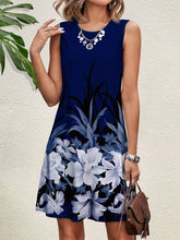 Load image into Gallery viewer, 2025 Summer Women's Dresses Beach Casual Style Sleeveless Dresses Floral Printed Round Neck Dresses Loose With Pockets Dresses