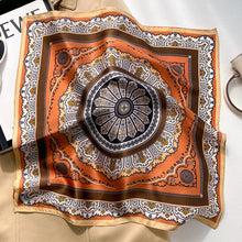 Load image into Gallery viewer, 2025 New 100% Pure Silk Scarf Women Neck Hair Foulard Bandana Square Small Headband Hijab Print Poncho Scarves Pashmina