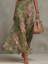Load image into Gallery viewer, Fashion Sleeveless High Neck Ruched Waist Chiffon Flowy Evening Party Dress 2026 New Women Floral Print Halter Maxi Dress
