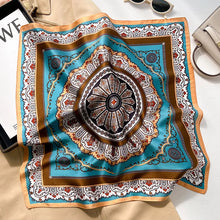Load image into Gallery viewer, 2025 New 100% Pure Silk Scarf Women Neck Hair Foulard Bandana Square Small Headband Hijab Print Poncho Scarves Pashmina