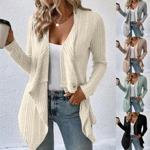 Load image into Gallery viewer, Autumn/Winter New Women's Cardigan Top Solid Color Casual Fashionable Loose Long Sleeve Knitted Sweater Jacket