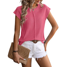 Load image into Gallery viewer, Solid Casual Loose Blouses For Women Fashion 2024 Summer Vintage Women&#39;s Oversized Shirts And Blouses Elegant Youth Female Tops