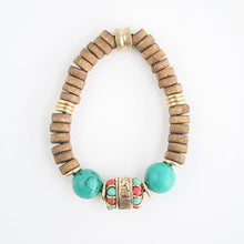Load image into Gallery viewer, Retro Turquoise Ethnic Nepalese Handmade Bracelets, Personalized Women&#39;s Artistic Gifts