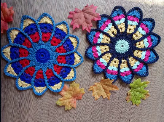 Handmade Crochet, Placemat, Plate Mat, Teacup Mat, Retro Coaster