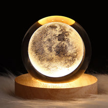 Load image into Gallery viewer, USB LED Night Light Galaxy Crystal Ball Table Lamp 3D Planet Moon Lamp Bedroom Home Decor for Kids Party Children Birthday Gifts