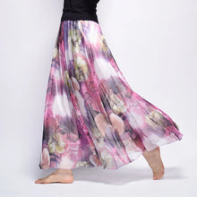 Load image into Gallery viewer, Vintage Bohemian Long Skirts Women Elegant Chiffon Saia Harajuku Beach High Waist Long Skirt Woman Clothes Faldas Tutu Vestidos