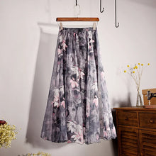 Load image into Gallery viewer, Vintage Bohemian Long Skirts Women Elegant Chiffon Saia Harajuku Beach High Waist Long Skirt Woman Clothes Faldas Tutu Vestidos