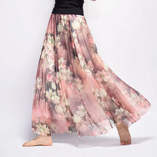 Load image into Gallery viewer, Vintage Bohemian Long Skirts Women Elegant Chiffon Saia Harajuku Beach High Waist Long Skirt Woman Clothes Faldas Tutu Vestidos