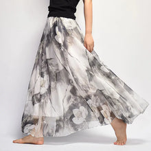 Load image into Gallery viewer, Vintage Bohemian Long Skirts Women Elegant Chiffon Saia Harajuku Beach High Waist Long Skirt Woman Clothes Faldas Tutu Vestidos