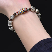 Load image into Gallery viewer, New Fashion Enamel Koi Bracelet Men&#39;s and Women&#39;s Retro Ethnic Style Woven Shore Hand Rope