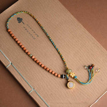 Load image into Gallery viewer, New Old Sandalwood Hand Chain Hand Woven Jade Hand Rope Female Tibetan Gawu Box Thangka Bracelet