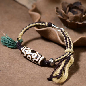 Tibetan Nine Eyed Tianzhu Hand Rope Tianzhu Vintage Ethnic Style Handwoven Jewelry