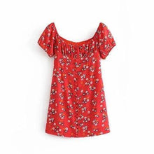 Load image into Gallery viewer, Spring New Tight-Fitting Small Floral Off-The-Shoulder Bag Hip Dress