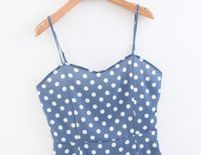 Load image into Gallery viewer, Summer Elegant Polka Dot Sling Mini Dress