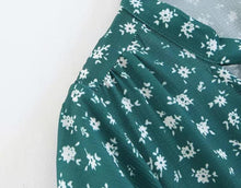 Load image into Gallery viewer, Spring New Bow Print V-Neck Short Sleeve High Waist Big Dress