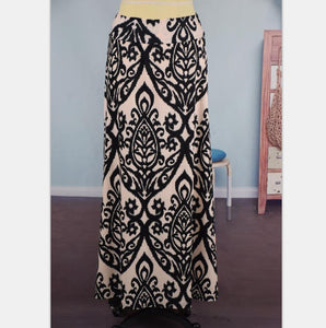 Summer New Exotic Print Skirt With Big Swing Skirt