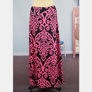 Summer New Exotic Print Skirt With Big Swing Skirt