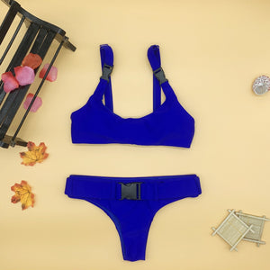 Women's Bikini Buckle Split Swimsuit
