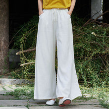 Load image into Gallery viewer, Cotton Linen Zen Women&#39;s Trousers Wide Leg Pants