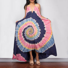 Load image into Gallery viewer, Sling Strapless Back Swing Long Section Atmospheric V-neck Long Dress
