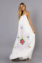 Load image into Gallery viewer, Bohemian Holiday Wind Color Flower Embroidery Strap Sexy Dress