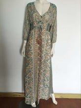 Load image into Gallery viewer, Split print women long maxi bohemian dress