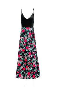 Floral Sleeveless Backless Elegant Party Maxi Dress