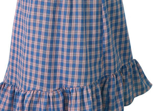Plaid Irregular High Waist Casual Beach Skirt