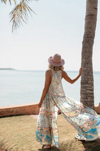 Load image into Gallery viewer, Chiffon Beach Dress Printed V-neck Short-sleeved Bohemian Dress