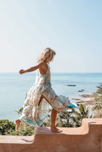 Load image into Gallery viewer, Chiffon Beach Dress Printed V-neck Short-sleeved Bohemian Dress