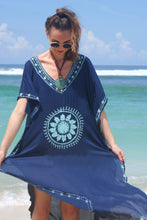 Load image into Gallery viewer, Embroidered Beach Dress Robe Holiday Dress Bikini Blouse Women&#39;s Sun Protection Clothing