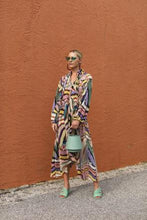 Load image into Gallery viewer, Bohemian Wind Depth V Long Sleeve Printed Dress