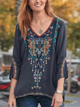 Load image into Gallery viewer, Autumn Embroidered long-sleeved lady&#39;s top