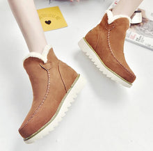 Load image into Gallery viewer, Casual Winter Solid Color Warm Snow Boots Shoes