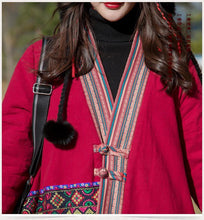 Load image into Gallery viewer, Winter ethnic wind oversize women&#39;s cotton-padded jackets