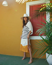 Load image into Gallery viewer, Striped Spring/Summer V-Neck Bat Sleeve Striped Dress