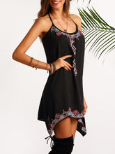 Load image into Gallery viewer, Sexy Bohemia Spaghetti Straps Embroidery Mini Dress