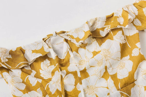 Flower Off Shoulder Backless Beach Mini Dress
