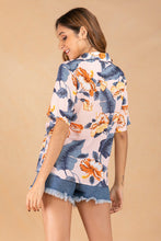 Load image into Gallery viewer, Women&#39;s summer Lapel print single breasted shirt