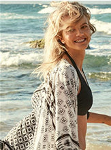 Load image into Gallery viewer, Chiffon Print Tassel Beach Bikini Cover Up