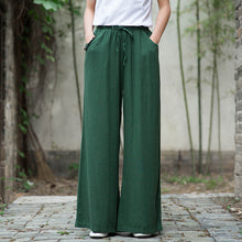 Load image into Gallery viewer, Cotton Linen Zen Women&#39;s Trousers Wide Leg Pants