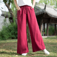 Load image into Gallery viewer, Cotton Linen Zen Women&#39;s Trousers Wide Leg Pants