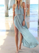 Load image into Gallery viewer, Pretty Sexy Strapes V Neck Sleeveless Off-Shoulder Loose Beach Maxi Dress