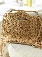 Load image into Gallery viewer, Cotton Crochet Tassel Women Bag Shoulder Slanting Clamshell Hook Flower Tassel Bag