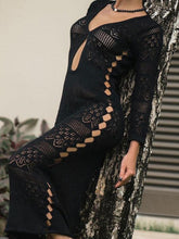 Load image into Gallery viewer, Openwork Shoulder Beach Sexy Blouse Long dress