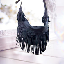 Load image into Gallery viewer, Women Handmade Leather Bag Classic Wild Tassel Crossbody Leather Bag