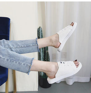 Half Slipper Fashion Wears Wild Casual Canvas Sandals