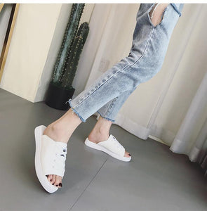 Half Slipper Fashion Wears Wild Casual Canvas Sandals