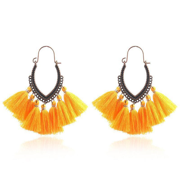 Retro Vintage Boho Bohemian Ethnic Tassel Drop Women Earrings Jewelry Accessories - hiblings