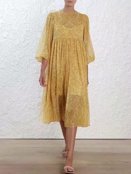 Bohemian Holiday Style Loose Two-piece Long Dress